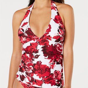 Tommy Hilfiger Printed Halter Tankini Top